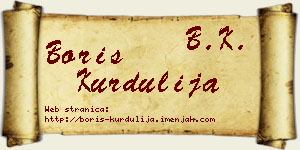 Boris Kurdulija vizit kartica
